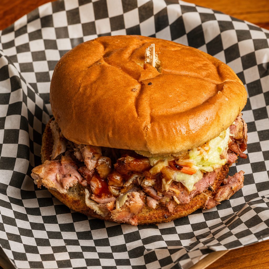 Pulled Chicken Sandwich.