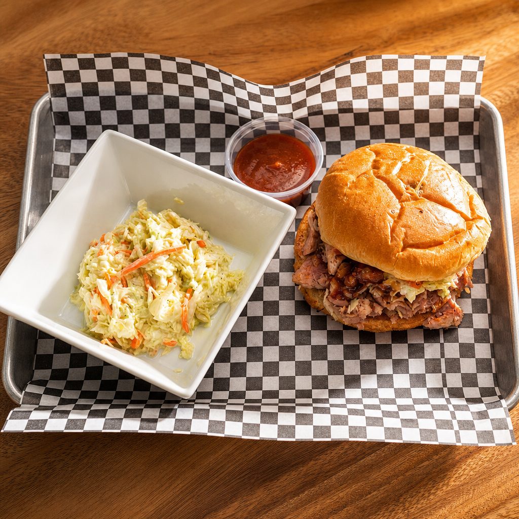 Pulled Chicken Sandwich Combo.